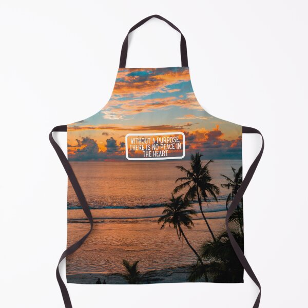 Item preview, Inspirational Beach Quote Design #4 – Without a Purpose There Is No Peace in the Heart – AI Photo Art for Mindful Living designed and sold by knalpot-design.