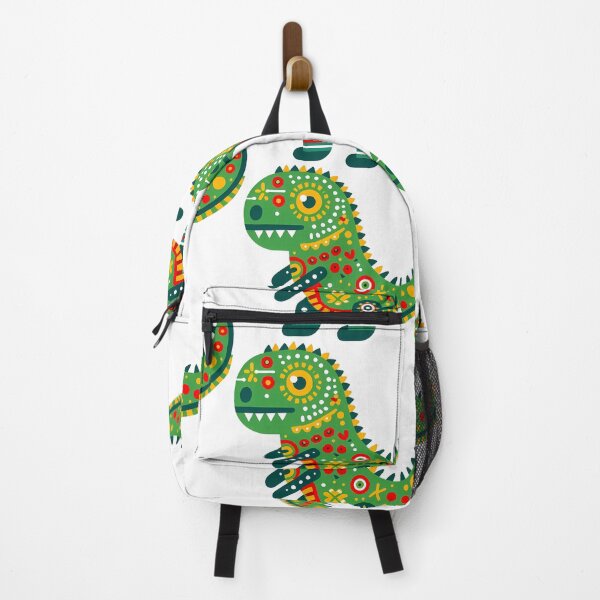 Item preview, Cute Tyrannosaurus Rex with Flowers - Scandinavian Folk Art by heidiannemorris © designed and sold by FOLK ART FUSION by heidiannemorris.