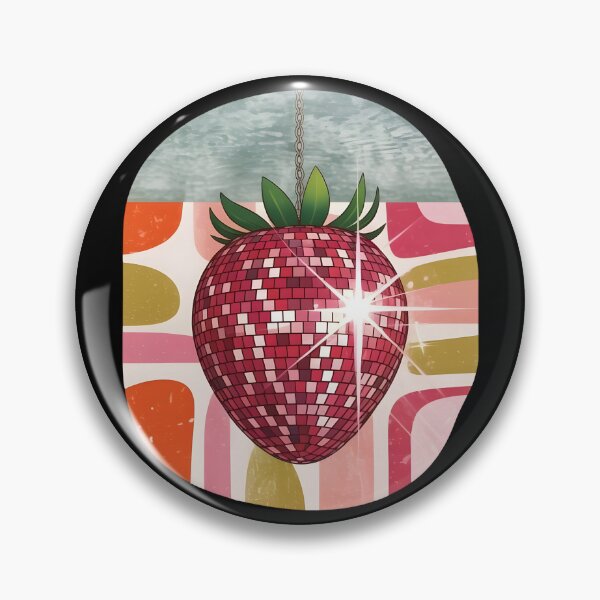 Artikelvorschau, Discoball Erdbeere retro entworfen und verkauft von KaroPrints.