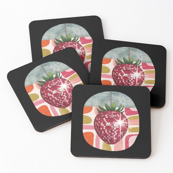 Item preview, Discoball Strawberry retro designed and sold by KaroPrints.