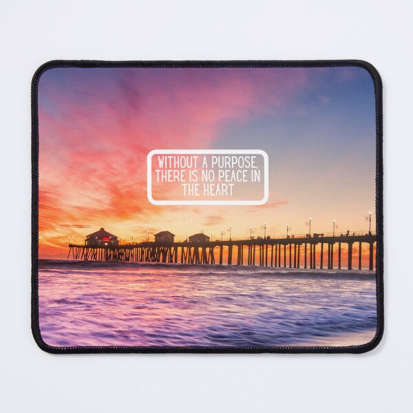 Item preview, Inspirational Beach Quote Design #5 – Without a Purpose There Is No Peace in the Heart – AI Photo Art for Mindful Living designed and sold by knalpot-design.
