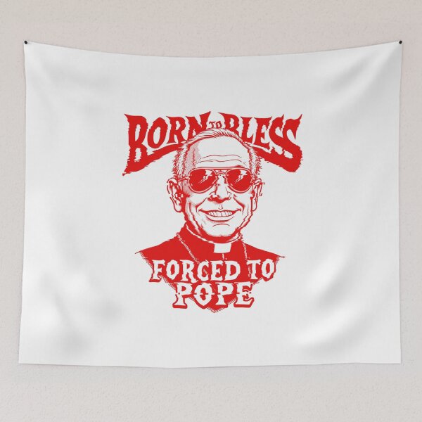Item preview, Born to Bless – Forced to Pope | Funny Priest Parody with Aviators & Sneakers designed and sold by VibeVault12.