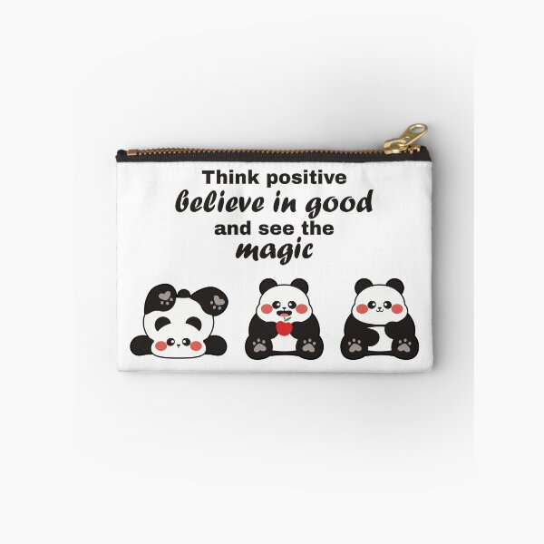 Item preview, Think Positive Panda Trio – Believe, Smile & See the Magic designed and sold by Tulip Creators .