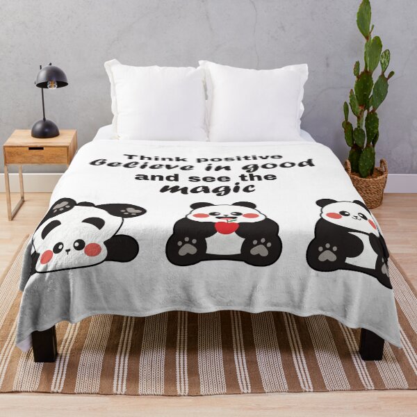 Item preview, Think Positive Panda Trio – Believe, Smile & See the Magic designed and sold by Tulip Creators .