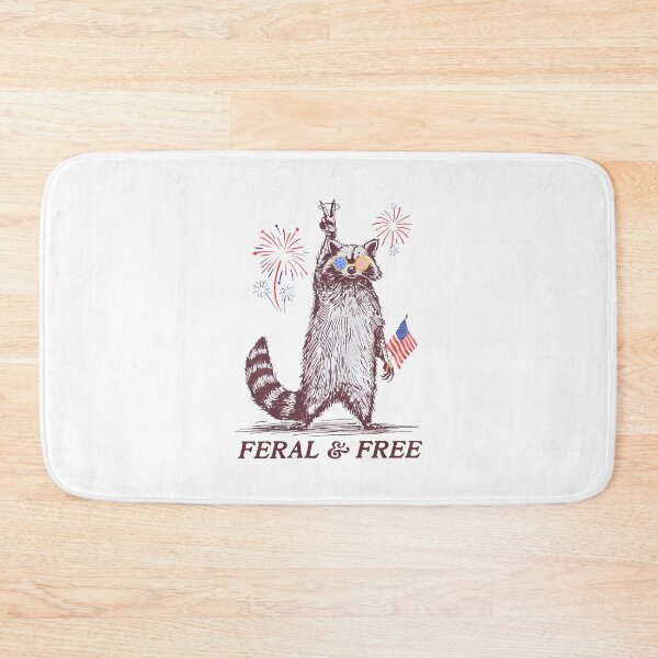 Item preview, Feral & Free Funny Patriotic Racoon Feral And Free 4th July designed and sold by chung2525.