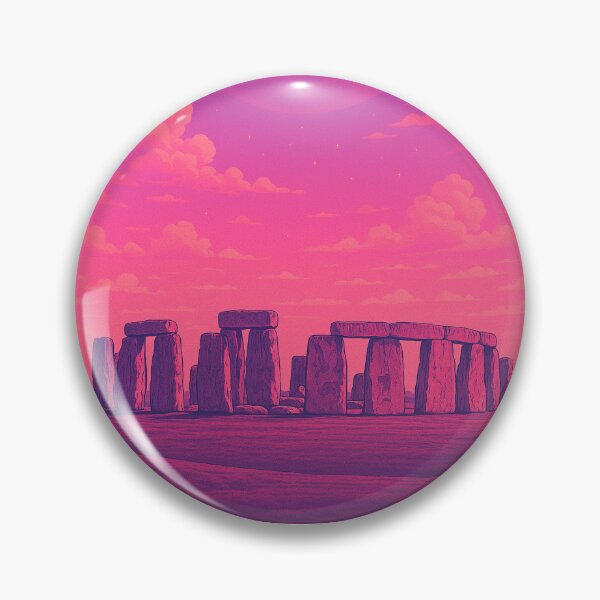 Item preview, Stonehenge Vaporwave Fantasy Landscape designed and sold by Patternicity.
