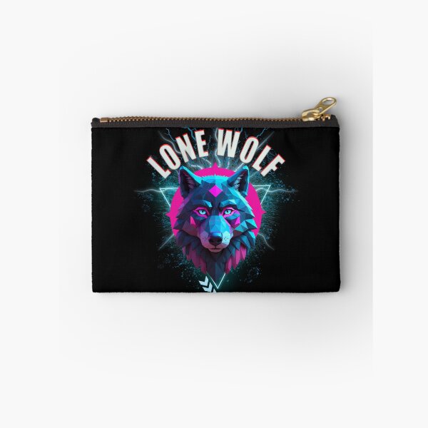 Item preview, Geometric Neon Wolf Head with Futuristic Glow designed and sold by msdesignclub.