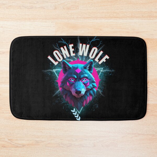 Item preview, Geometric Neon Wolf Head with Futuristic Glow designed and sold by msdesignclub.