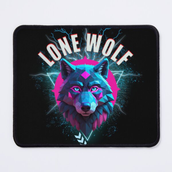 Item preview, Geometric Neon Wolf Head with Futuristic Glow designed and sold by msdesignclub.