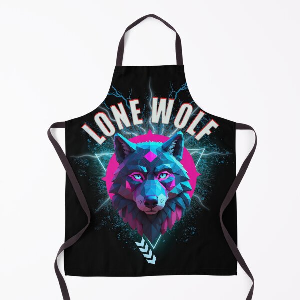 Item preview, Geometric Neon Wolf Head with Futuristic Glow designed and sold by msdesignclub.