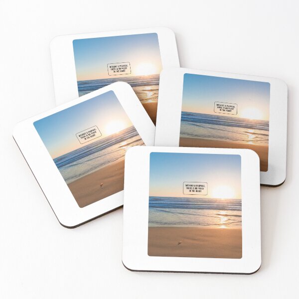 Item preview, Inspirational Beach Quote Design #6 – Without a Purpose There Is No Peace in the Heart – AI Photo Art for Mindful Living designed and sold by knalpot-design.