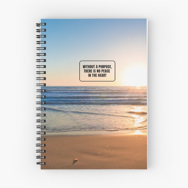Item preview, Inspirational Beach Quote Design #6 – Without a Purpose There Is No Peace in the Heart – AI Photo Art for Mindful Living designed and sold by knalpot-design.