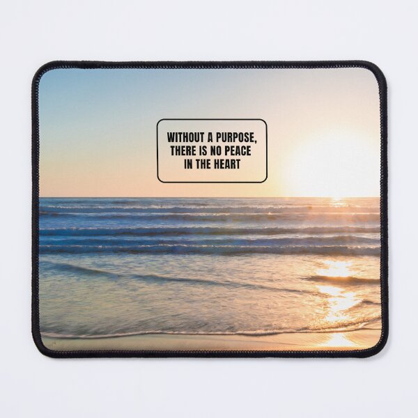 Item preview, Inspirational Beach Quote Design #6 – Without a Purpose There Is No Peace in the Heart – AI Photo Art for Mindful Living designed and sold by knalpot-design.
