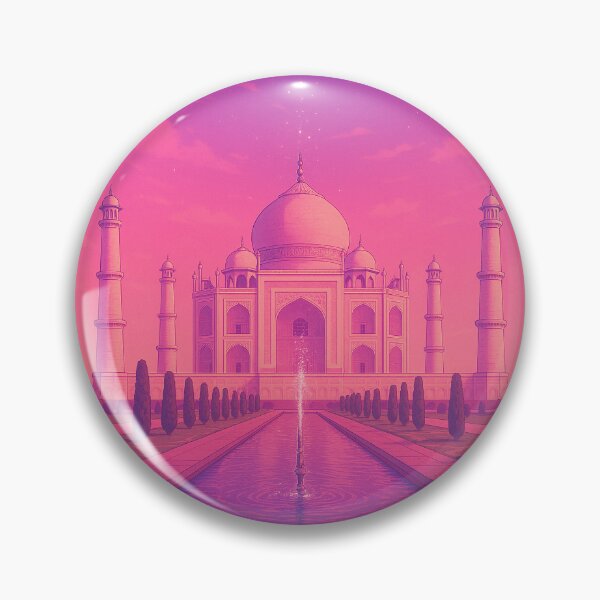 Artikelvorschau, Taj Mahal Vaporwave Traumlandschaft Kunst entworfen und verkauft von Patternicity.