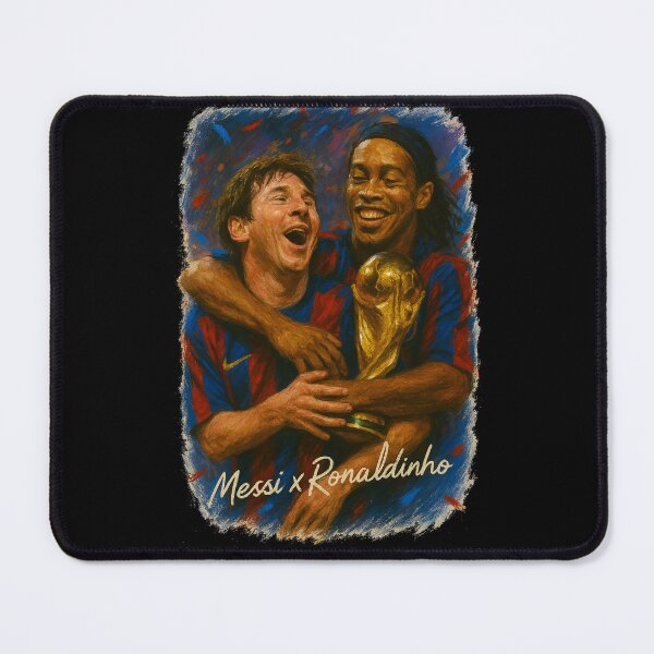 Item preview, Messi and Ronaldinho FC Barcelona Legends – World Cup Celebration Art designed and sold by VintageVibes Co..