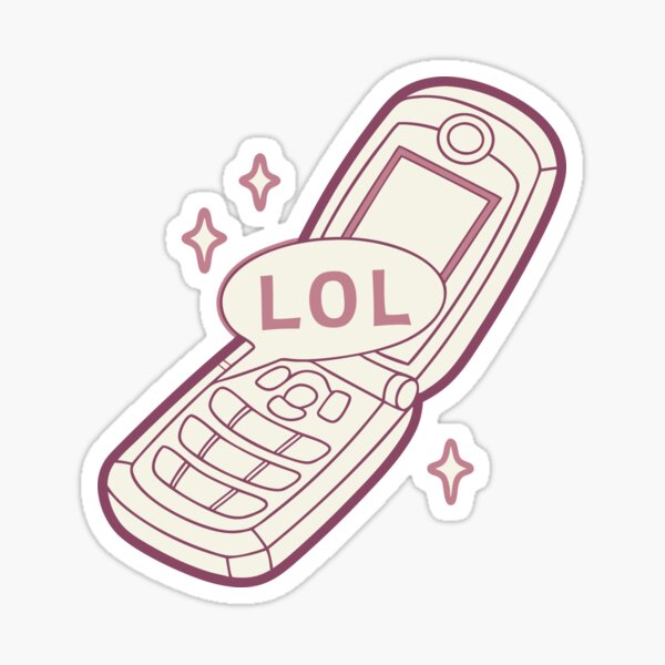 Item preview, Retro 2000s Y2K (LOL) Flip Phone Sparkle designed and sold by arts4alll.