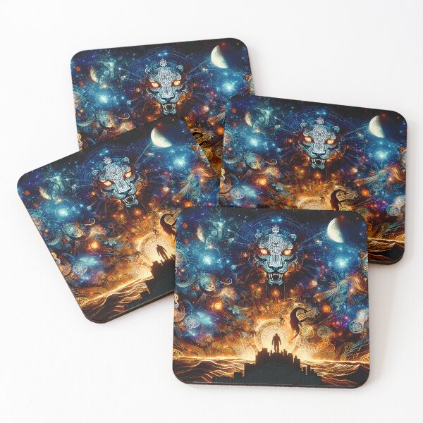 Item preview, The Jaguar God’s Visionquest - Shamanic Dreamscape Art  designed and sold by Stoneflower-Art.