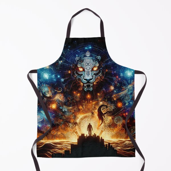 Item preview, The Jaguar God’s Visionquest - Shamanic Dreamscape Art designed and sold by Stoneflower-Art.