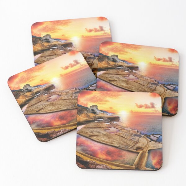 Item preview, Xwejni rocky beach and salt pans at sunrise in Gozo designed and sold by TheArtistOf2022.