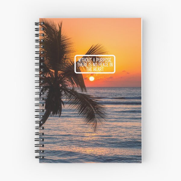Item preview, Inspirational Beach Quote Design #7– Without a Purpose There Is No Peace in the Heart – AI Photo Art for Mindful Living designed and sold by knalpot-design.
