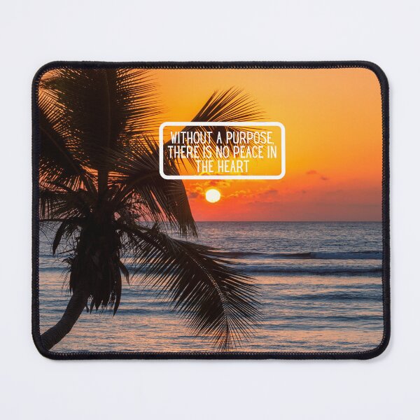 Item preview, Inspirational Beach Quote Design #7– Without a Purpose There Is No Peace in the Heart – AI Photo Art for Mindful Living designed and sold by knalpot-design.
