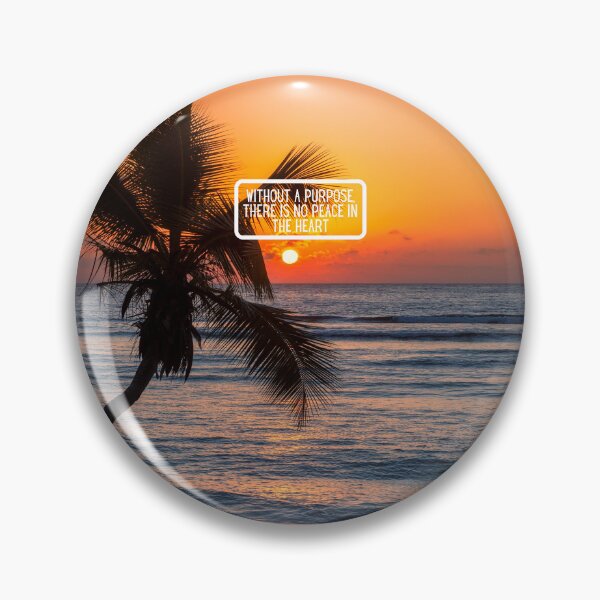 Item preview, Inspirational Beach Quote Design #7– Without a Purpose There Is No Peace in the Heart – AI Photo Art for Mindful Living designed and sold by knalpot-design.