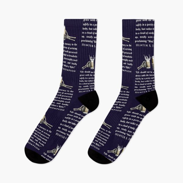 Item preview, Hunter S. Thompson quote: Life should not be a journey to the grave with the intention of arriving safely in a pretty and well preserved body, designed and sold by artbleed.