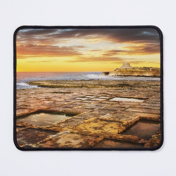 Item preview, Xwejni Salt Pans rocky beach at sunrise in Gozo - Malta landscape designed and sold by TheArtistOf2022.