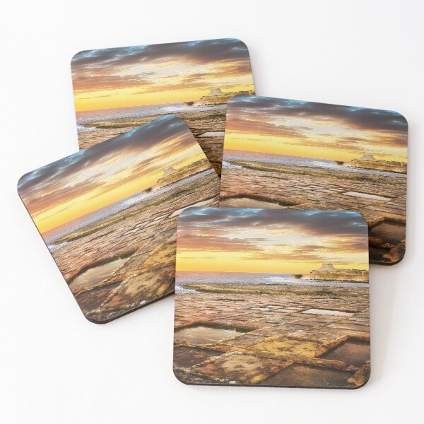Item preview, Xwejni Salt Pans rocky beach at sunrise in Gozo - Malta landscape designed and sold by TheArtistOf2022.