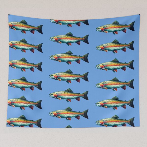 Item preview, Low poly rainbow trout art designed and sold by Strings  Stan.