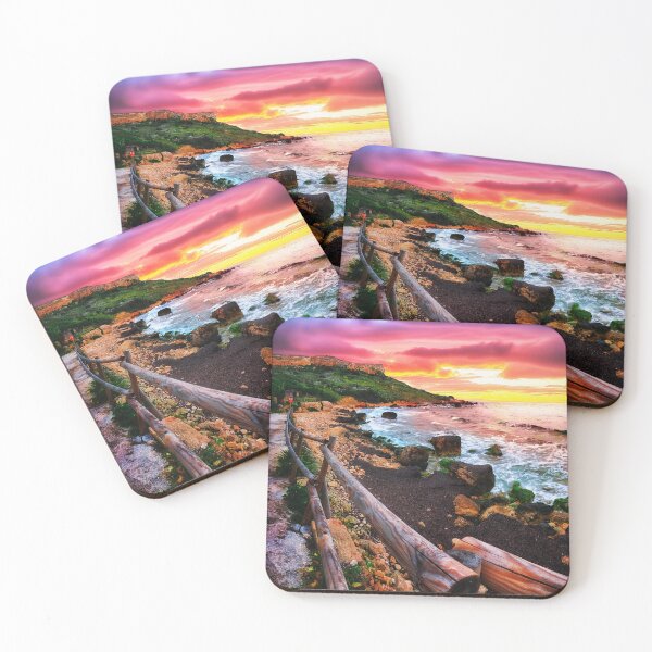 Item preview, San Blas beach at sunset in Gozo - Malta landscape designed and sold by TheArtistOf2022.