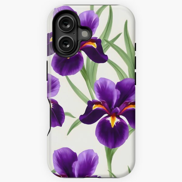 Item preview, Elegant Purple and Yellow Iris Floral Pattern | Botanical Watercolor Design designed and sold by Be-YouNick.