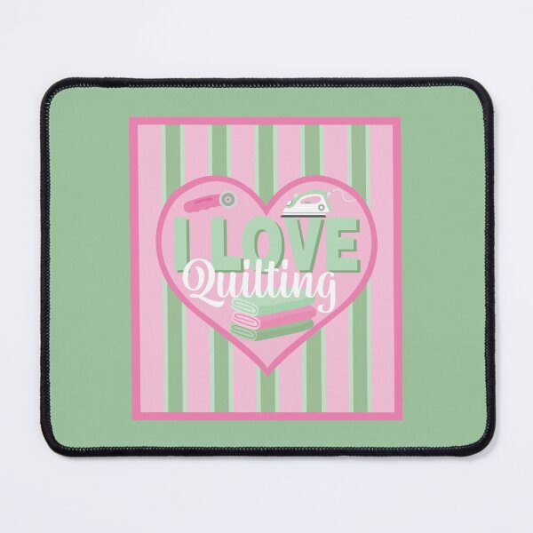 Item preview, Fabric Panels I Love Quilting - APPLE AND PINK designed and sold by StellarFX.