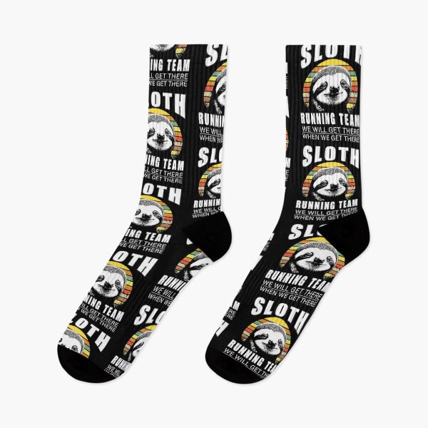 Item preview, Funny Sloth Running Team Retro Vintage Design designed and sold by Dmetalx Art Apparel.