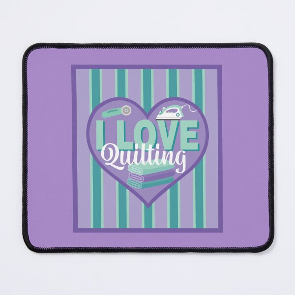 Item preview, Fabric Panels I Love Quilting - LAVENDER AND MINT designed and sold by StellarFX.
