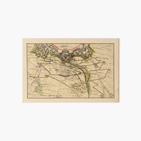 Vista previa del artículo con la obra «Mapa de Lille 1708», diseñado y vendido por mollyfare.