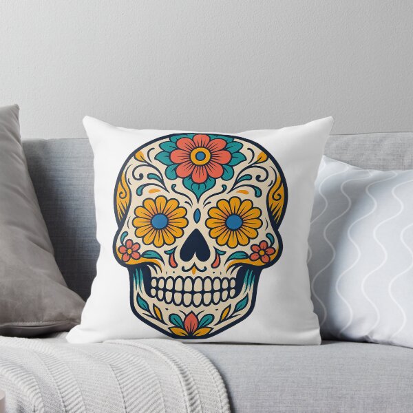 Item preview, Vibrant Floral Sugar Skull | Day of the Dead Calavera Illustration designed and sold by Tarn.