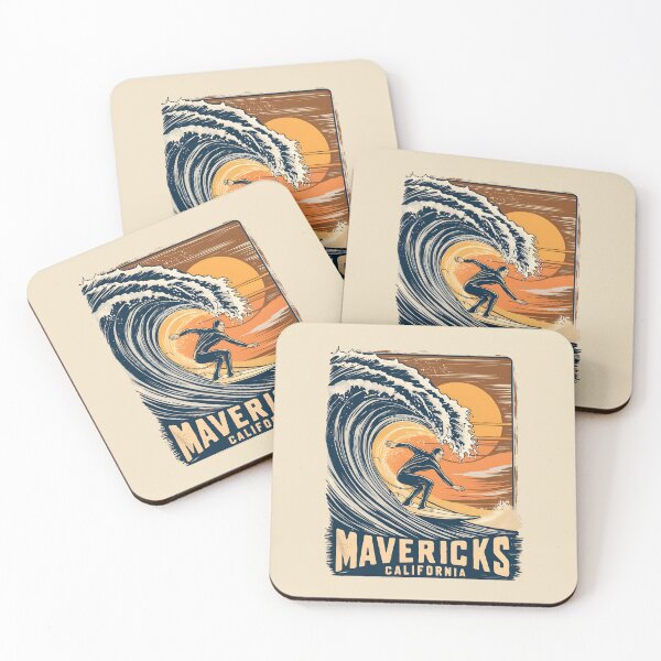 Item preview, A Vintage Illustration of Mavericks - California  designed and sold by GoodOldVintage.