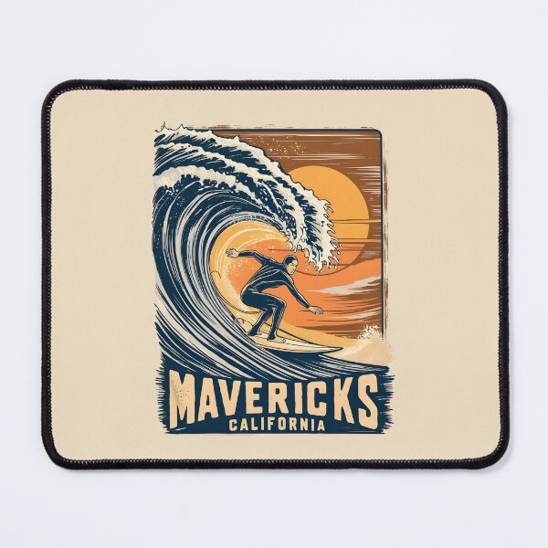 Item preview, A Vintage Illustration of Mavericks - California  designed and sold by GoodOldVintage.