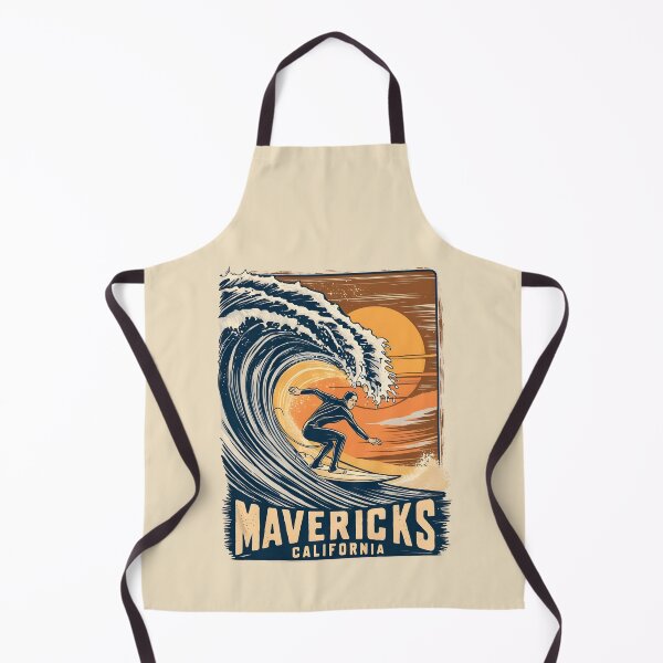 Item preview, A Vintage Illustration of Mavericks - California  designed and sold by GoodOldVintage.