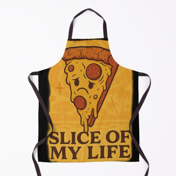 Item preview, Slice of My Life – Funny Pizza Cartoon Design designed and sold by The Midnight Fiber.