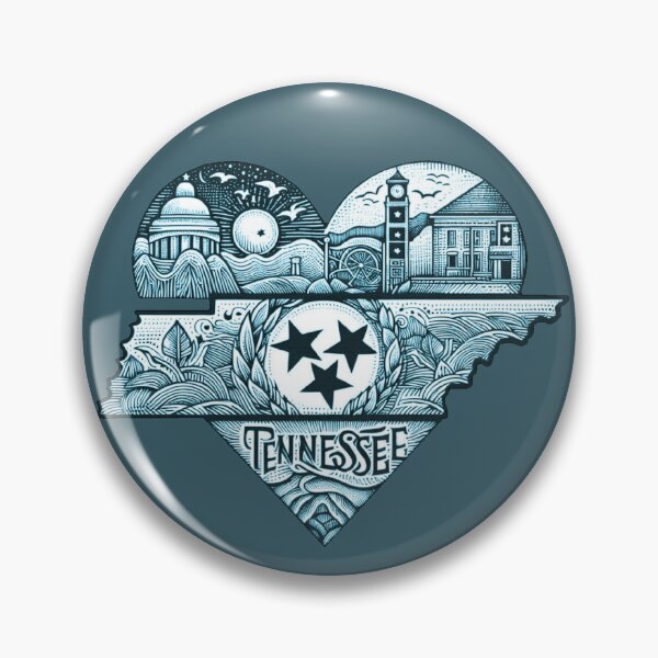 Item preview, Tennessee Heart Tristar state outline art designed and sold by Strings  Stan.