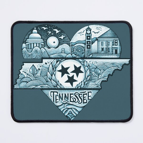 Item preview, Tennessee Heart Tristar state outline art designed and sold by Strings Stan.