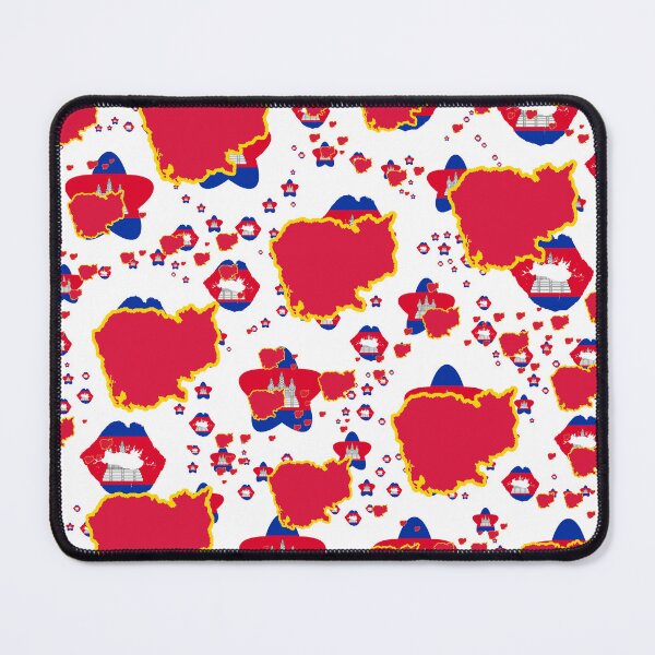 Item preview, Cambodia Montage With Country Shape Stars And Flag Overlays | Cambodge Montage Avec Couvertures Pays Etoiles Et Drapeaux | Camboya Montaje con sobreimpresiones de bandera y estrellas de países designed and sold by TheIconSmith.