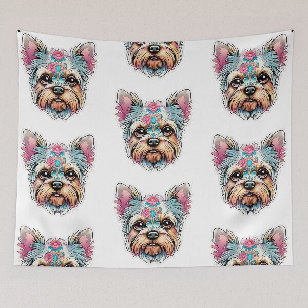 Item preview, cute yorkshire terrier, fantasy artwork designed and sold by LoneAngel.
