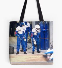 Pit stop for the Peugeot 908 HDI Tote Bag