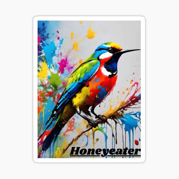 Item preview, Paintsplash Honeyeater designed and sold by Noinkcraftmad.