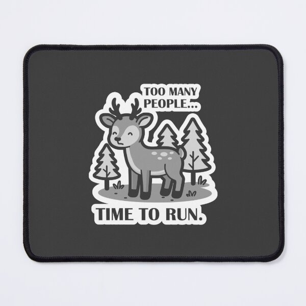 Item preview, Social Anxiety in the Wild – “Too Many People… Time to Run” / Introvert Joke Funny T-Shirt Label designed and sold by introvertvibes.
