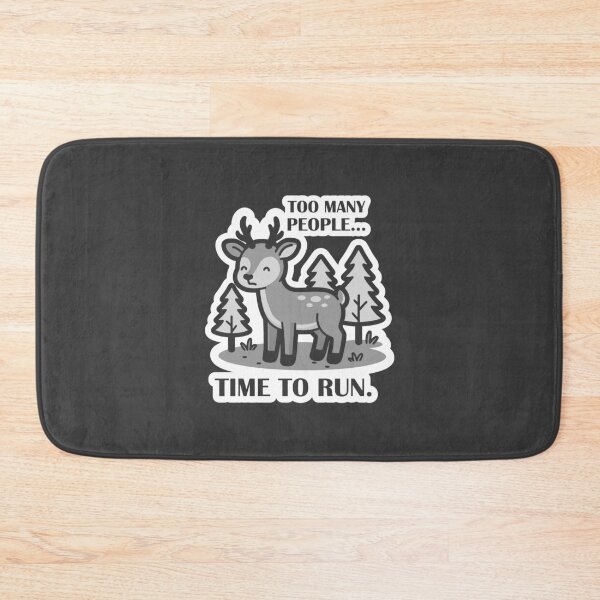 Item preview, Social Anxiety in the Wild – “Too Many People… Time to Run” / Introvert Joke Funny T-Shirt Label designed and sold by introvertvibes.
