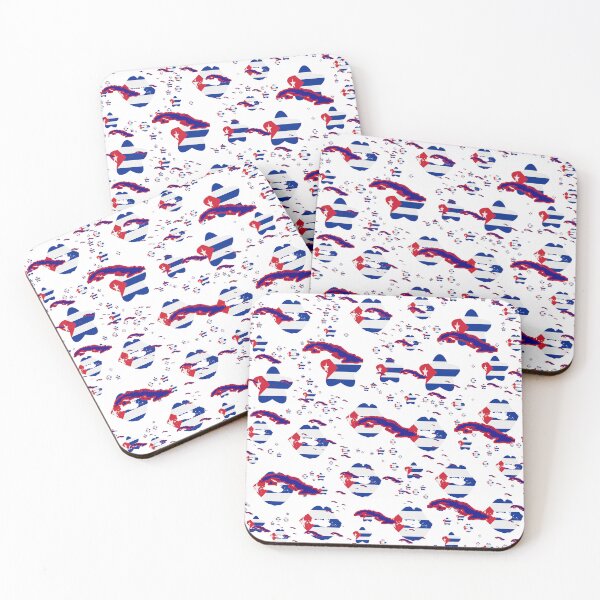 Item preview, Cuba Montage With Country Shape Stars And Flag Overlays | Cuba Montage Avec Couvertures Pays Etoiles Et Drapeaux | Cuba Montaje con sobreimpresiones de bandera y estrellas de países designed and sold by TheIconSmith.